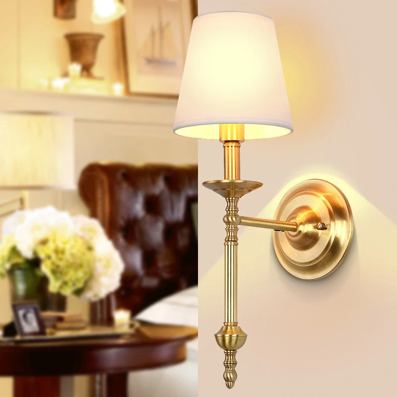 applique murale vintage en cuivre pour éclairage led