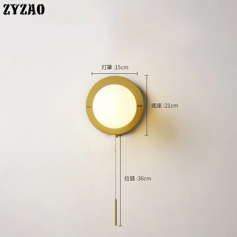 applique murale led avec interrupteur design moderne en verre - vue 7 sur 7