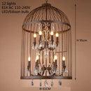 lustre vintage en fer forgé style empire cristal