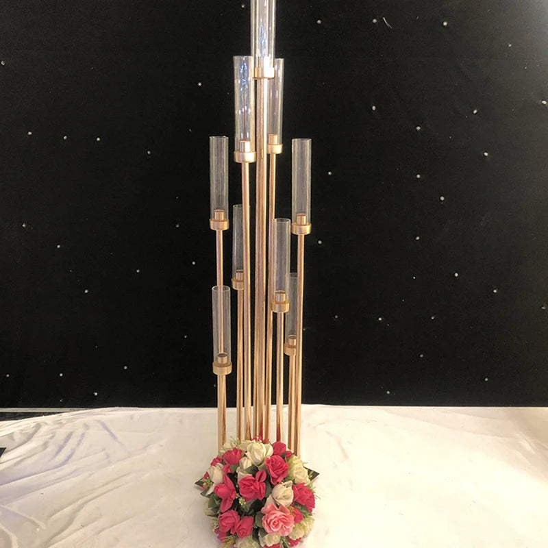 10 têtes de chandelier en métal pour décoration de mariage et fêtes - vue 5 sur 10