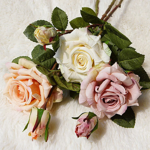 belles fleurs en soie roses pour décoration vintage de mariage