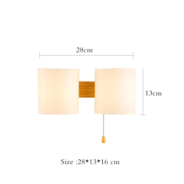 applique murale décorative nordique en verre et bois design intérieur - vue 13 sur 14