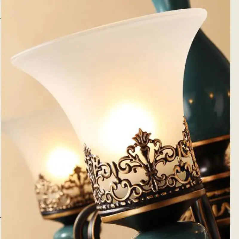 lustre à led en céramique style rétro moderne et luxueux - vue 5 sur 10