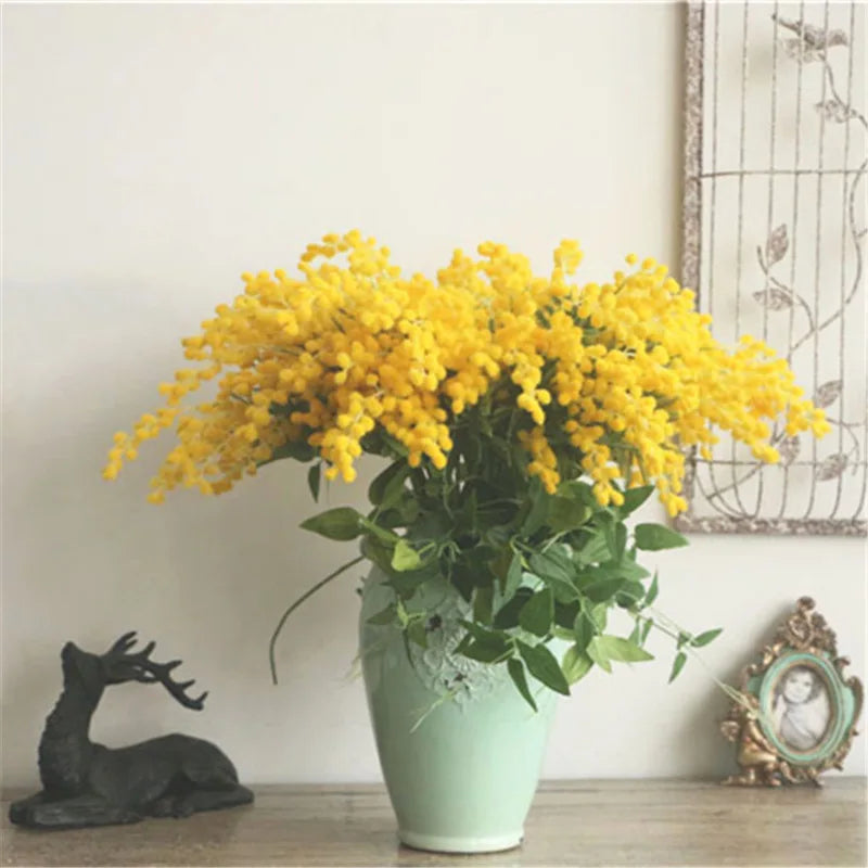 branche d'acacia fleurs artificielles pour décoration intérieure mariage - vue 3 sur 7