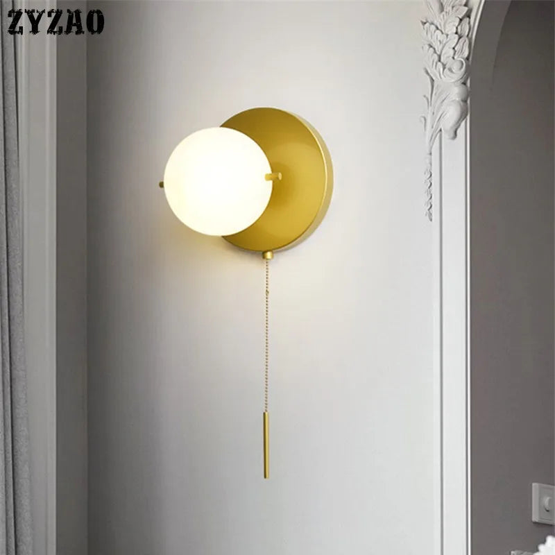 applique murale led avec interrupteur design moderne en verre - vue 2 sur 7