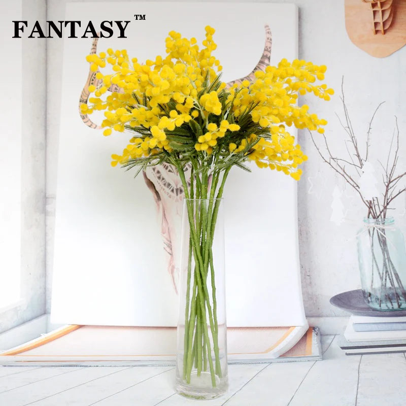 branche d'acacia fleurs artificielles pour décoration intérieure mariage - vue 2 sur 7
