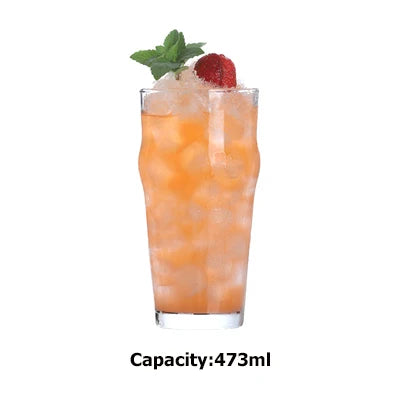 Verres cocktail style collins cristal relief stries élégants