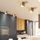 plafonnier moderne à leds design bois rond carré décoration intérieure