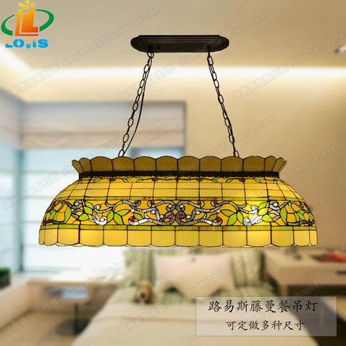 lustre rétro en rotin et verre pour éclairage de bar et restaurant - vue 3 sur 6