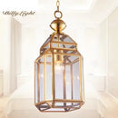 suspension en cuivre abat-jour en verre style industriel et rural