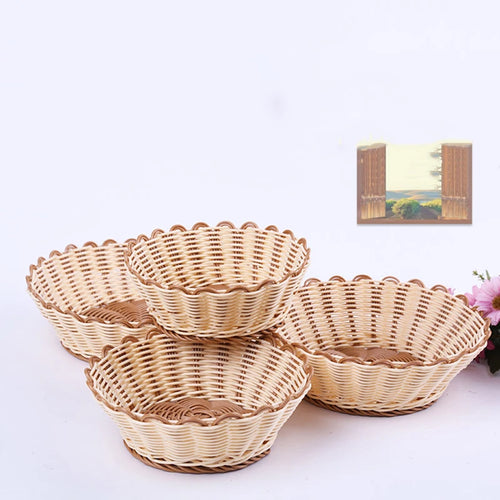 panier tissé à la main pour fruits et légumes rangement pratique - vue 6 sur 7