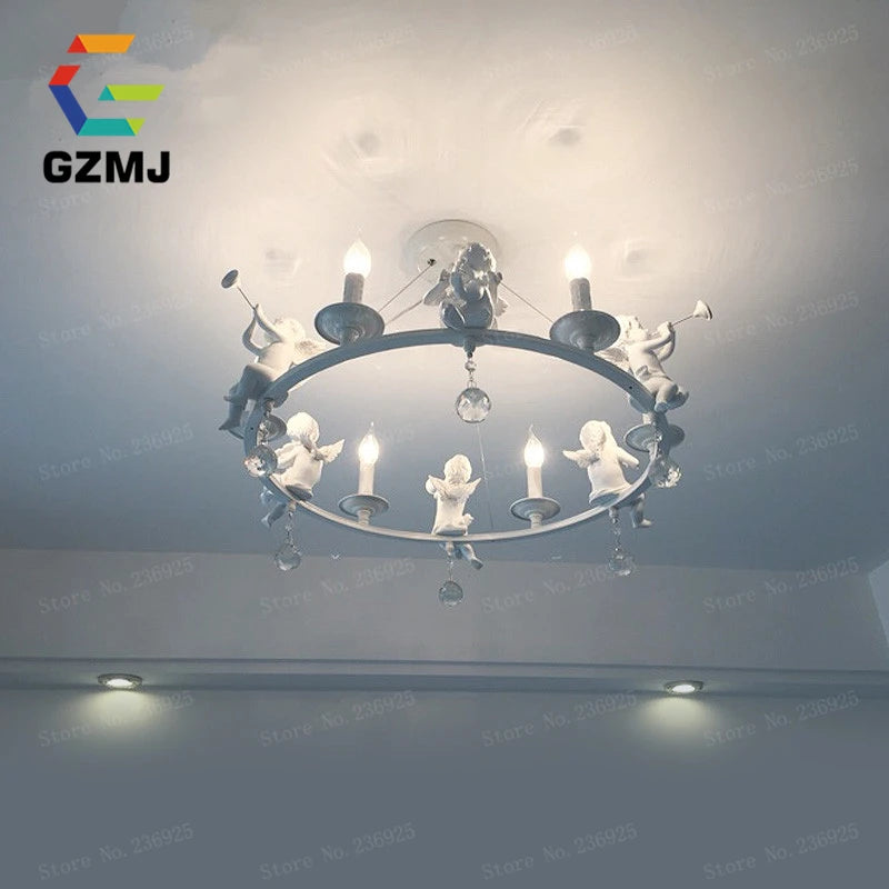 suspension rétro américaines résine bougie blanche décoration maison - vue 3 sur 8
