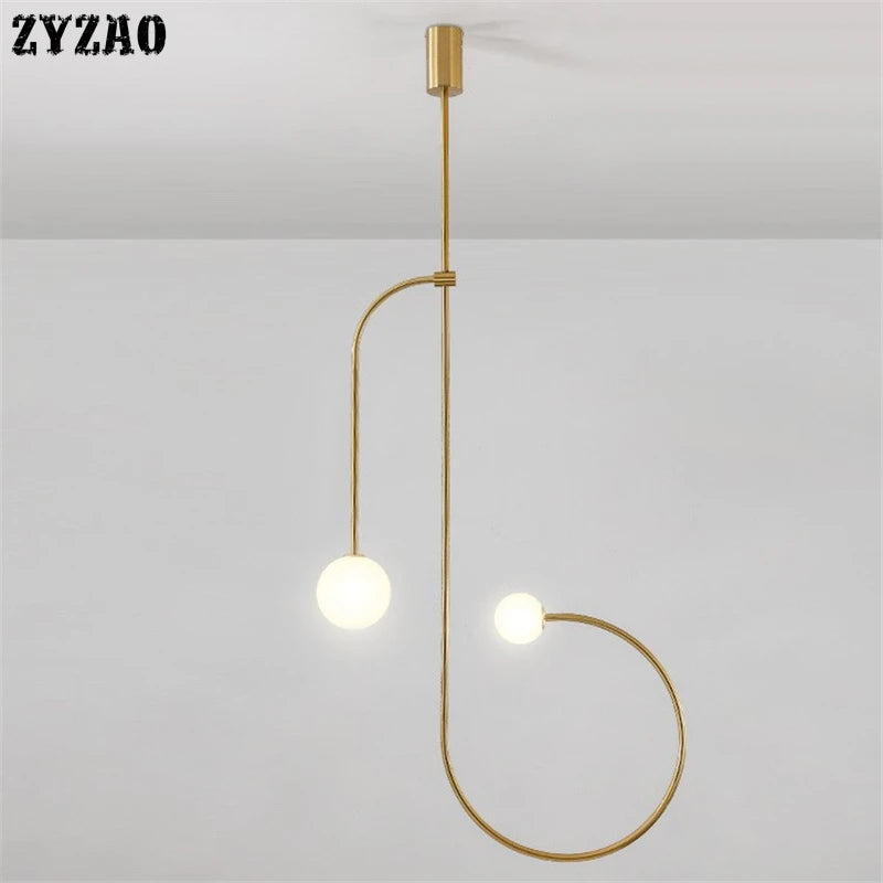 suspension minimaliste en fer pour décoration intérieure moderne