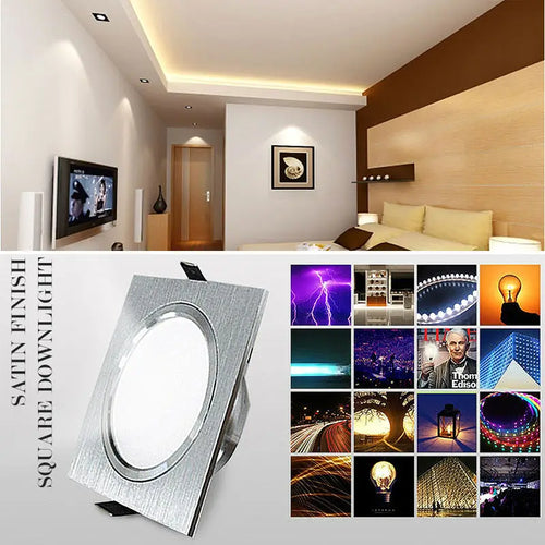 plafonnier led satiné encastré pour décoration éclairage maison