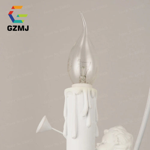 suspension rétro américaines résine bougie blanche décoration maison - vue 6 sur 8