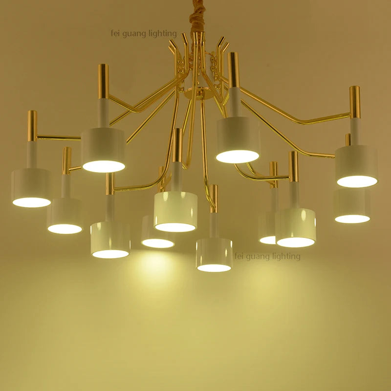 lustre noir postmoderne en métal pour cafés et restaurants - vue 4 sur 10