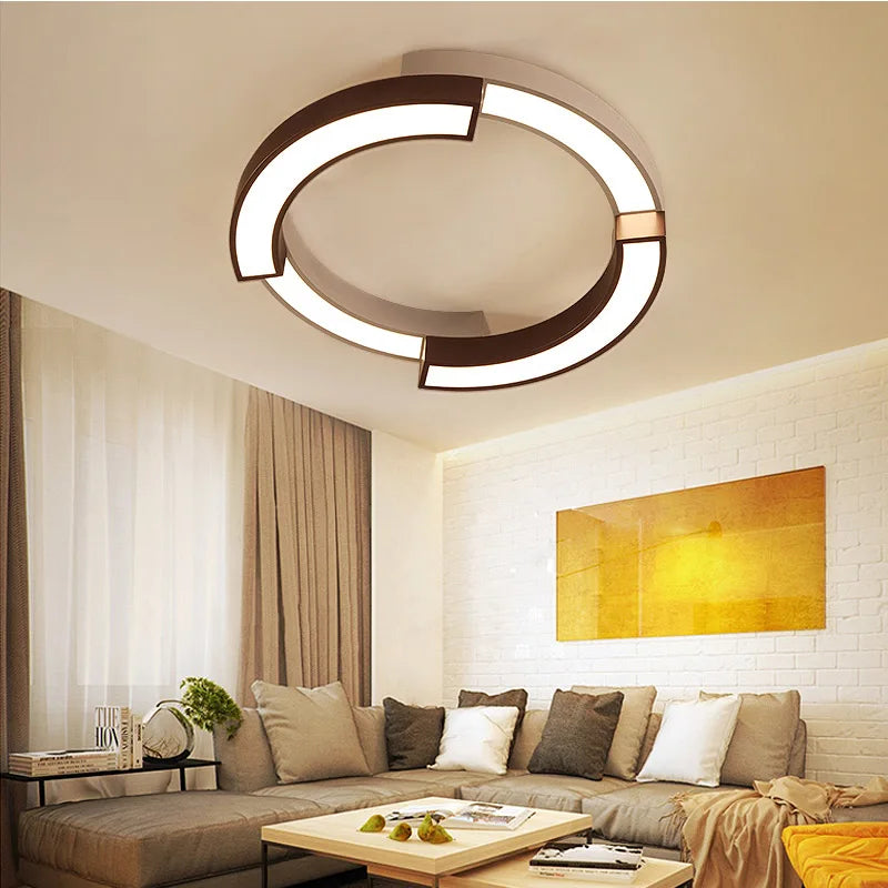 plafonnier led moderne superposition suspension maison - vue 5 sur 10