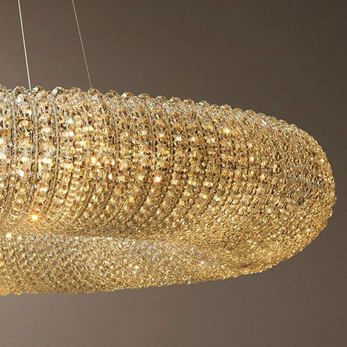 suspension vintage en cristal avec lumière led élégante - vue 7 sur 6