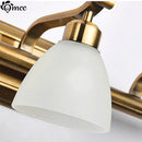 applique murale vintage led avec abat-jour en verre bronze
