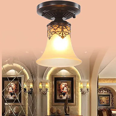 plafonnier Verre Vintage LED éclairage à la maison salon luminaires Luminaire lampara De Techo - vue 3 sur 6