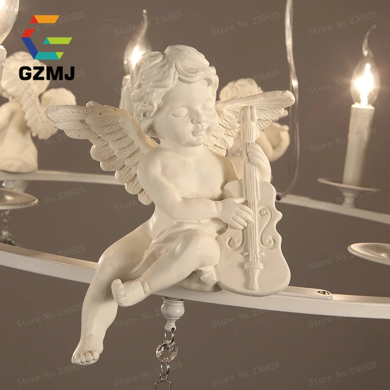 suspension rétro américaines résine bougie blanche décoration maison - vue 4 sur 8