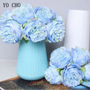 lot de 5 pivoines artificielles pour mariage et décoration intérieure