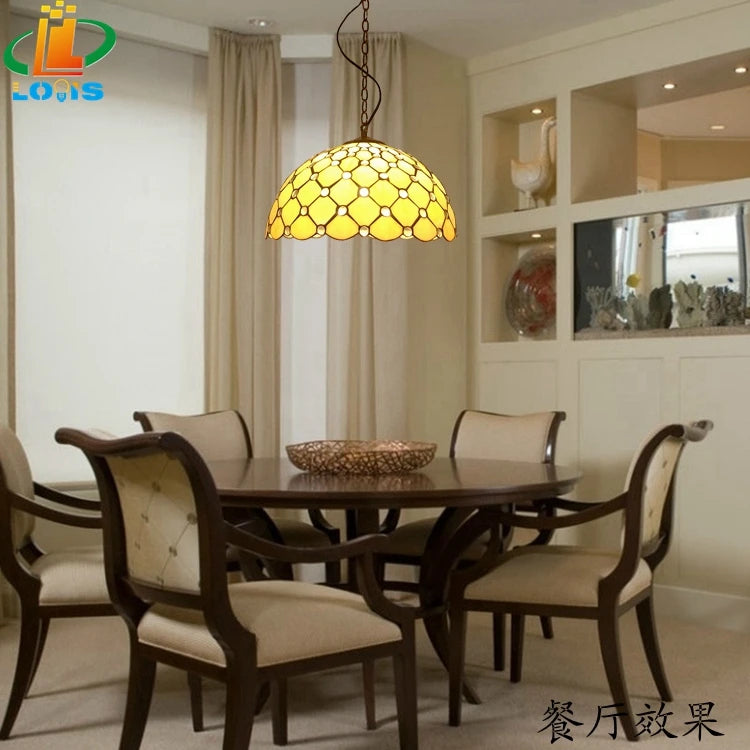 lustre en perles de cristal rétro pour éclairage élégant - vue 3 sur 5