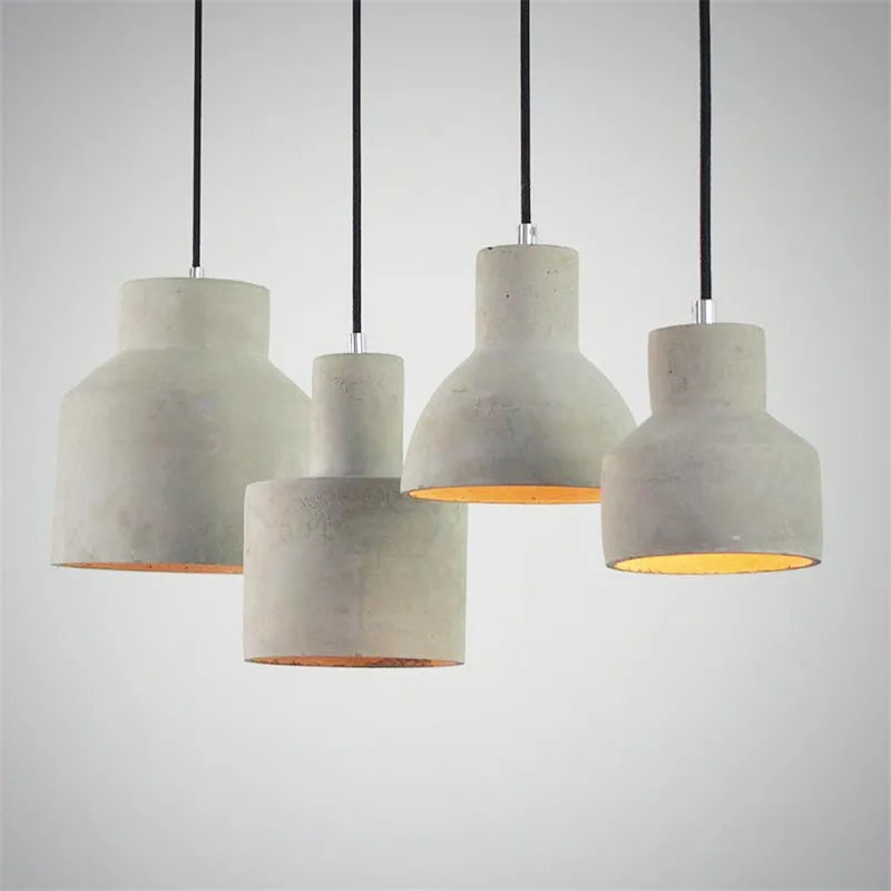 gzmj suspension industriel luminaire vintage ciment pour bar café - vue 3 sur 13
