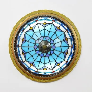 plafonnier en vitrail style méditerranéen pour extérieur et intérieur - vue 13 sur 14