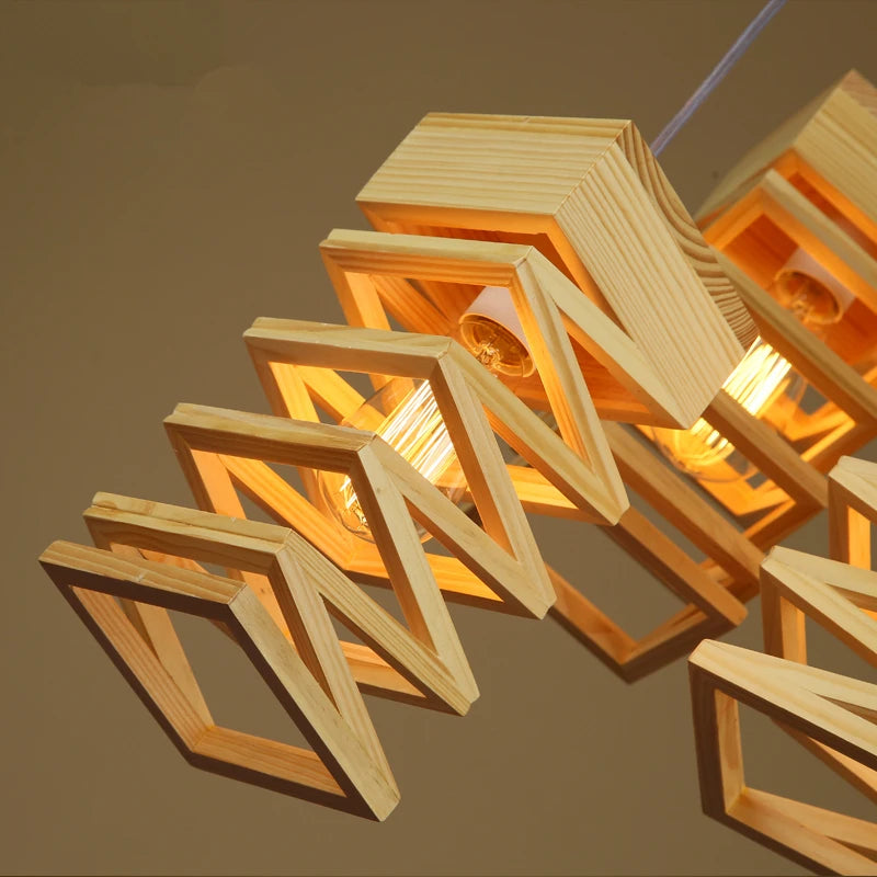 suspension en bois pur créatif gzmj pour la maison