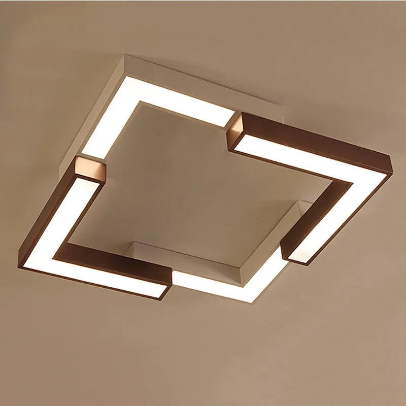 plafonnier led moderne superposition suspension maison - vue 3 sur 10