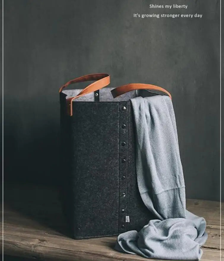 panier de rangement pliable multifonctionnel en feutre pour divers articles - vue 2 sur 8