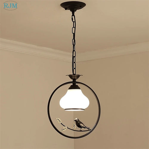 Lampe led suspendue fer simple déco intérieur