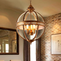 suspension vintage en fer forgé et verre pour café restaurant bar