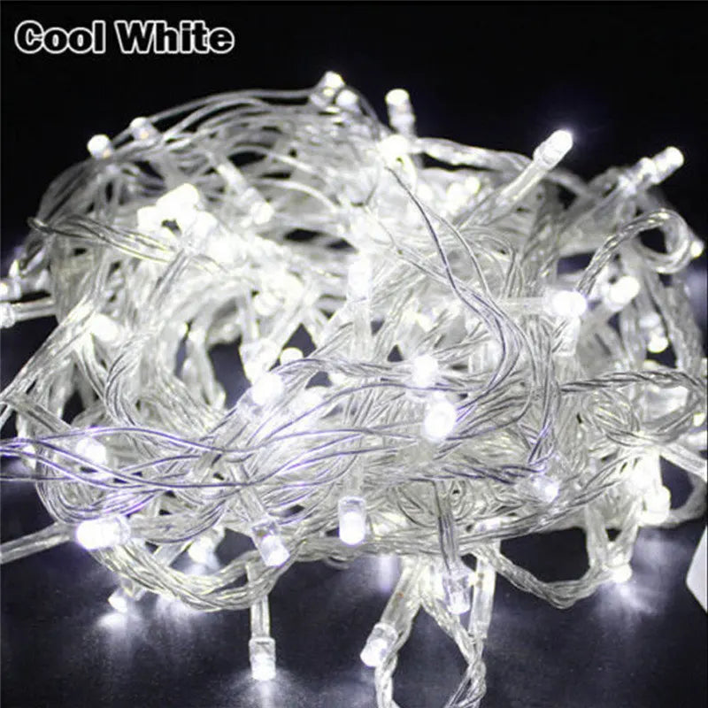guirlande lumineuse led 100 ampoules étanches pour extérieur décorations festives - vue 5 sur 15
