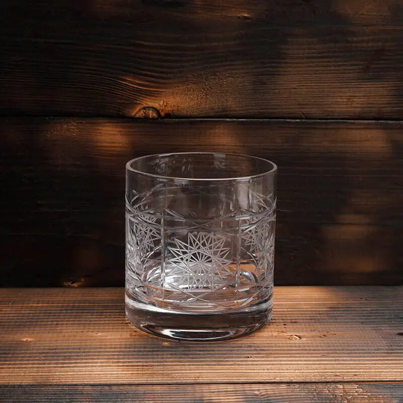 Verres whisky old fashioned motif cristal lot deux - vue 4 sur 7