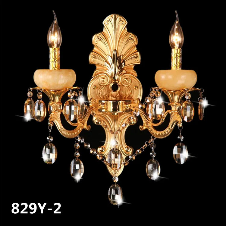applique murale rétro à 5 bras en cristal pour intérieur élégant - vue 7 sur 12
