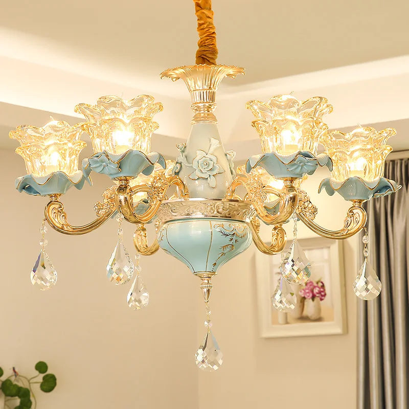 lustre sol duplex style européen céramique - vue 5 sur 14