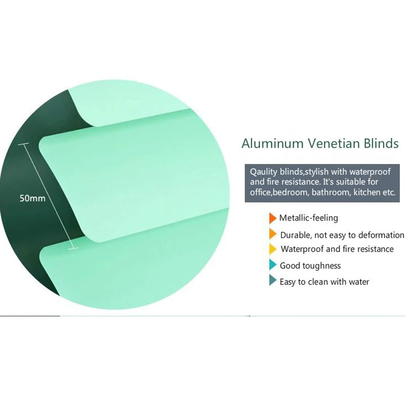 Store vénitien aluminium lames 50 mm corde échelle