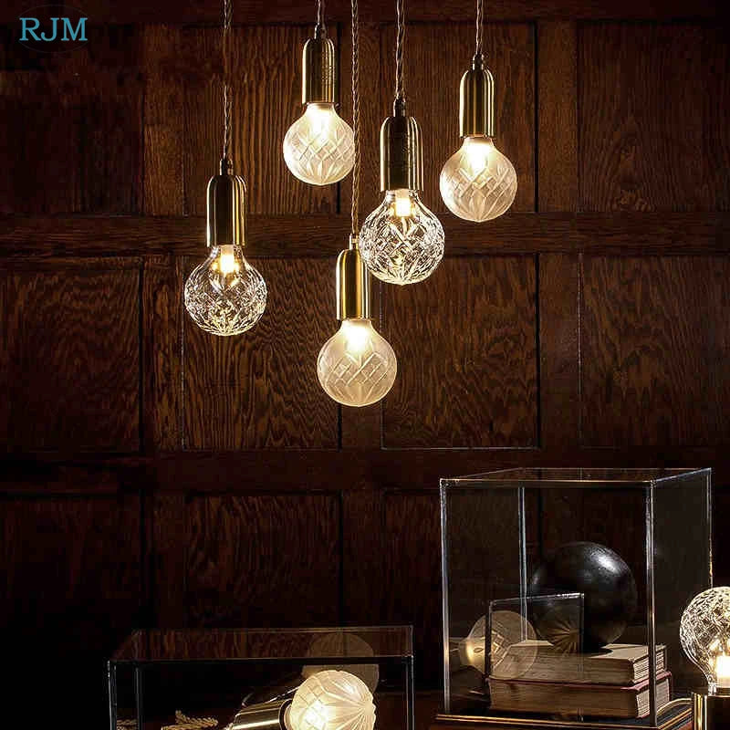 lustre suspension led créative en verre cristal postmoderne - vue 5 sur 18