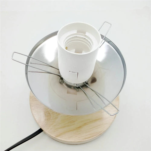 lampe de bureau vintage en bois avec protection de la vue led