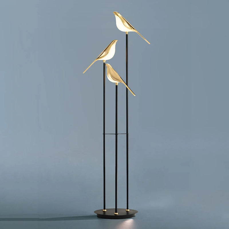 design lampe de table LED placage postmoderne or oiseau alliage acrylique lampe de bureau pour chambre étude salle salon lampadaire