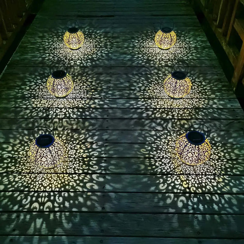 lanterne solaire suspendue décorative pour jardin extérieur