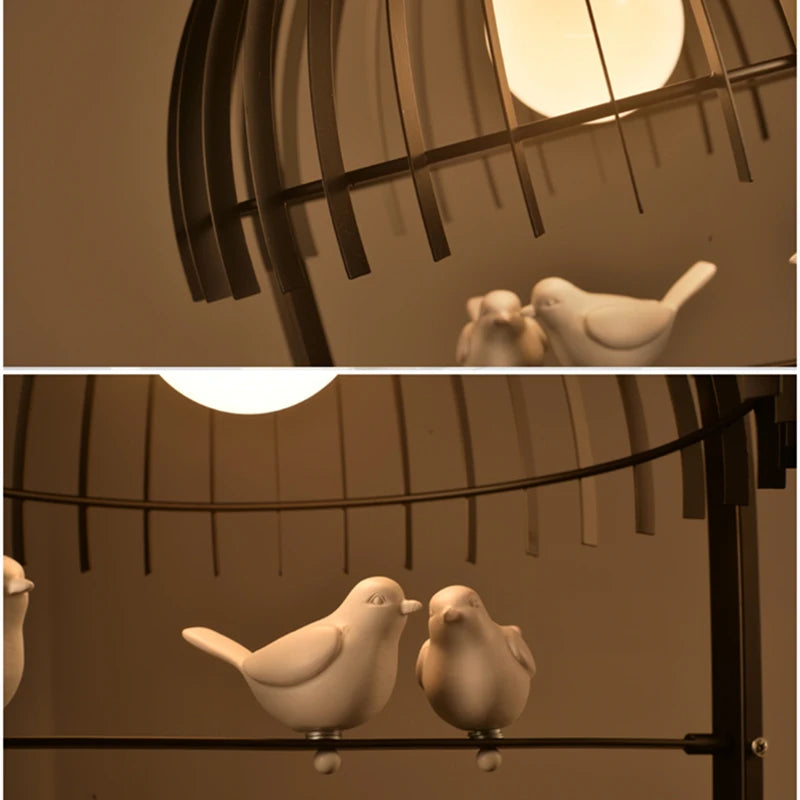 Suspension nordique moderne en fer avec cage à oiseaux - vue 9 sur 8