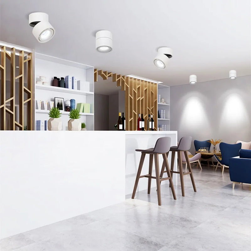 lampe de downlight led en surface à intensité variable pliable pour éclairage domestique