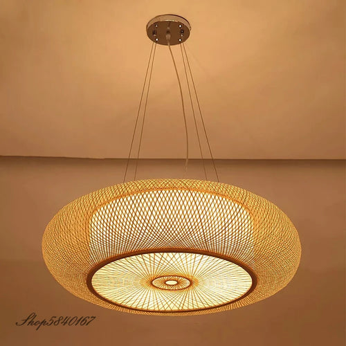 suspension en bambou fait à la main style chinois décoratif - vue 3 sur 12