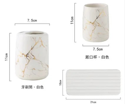 porte-brosse à dents en céramique multifonction pour salle de bain - vue 12 sur 19