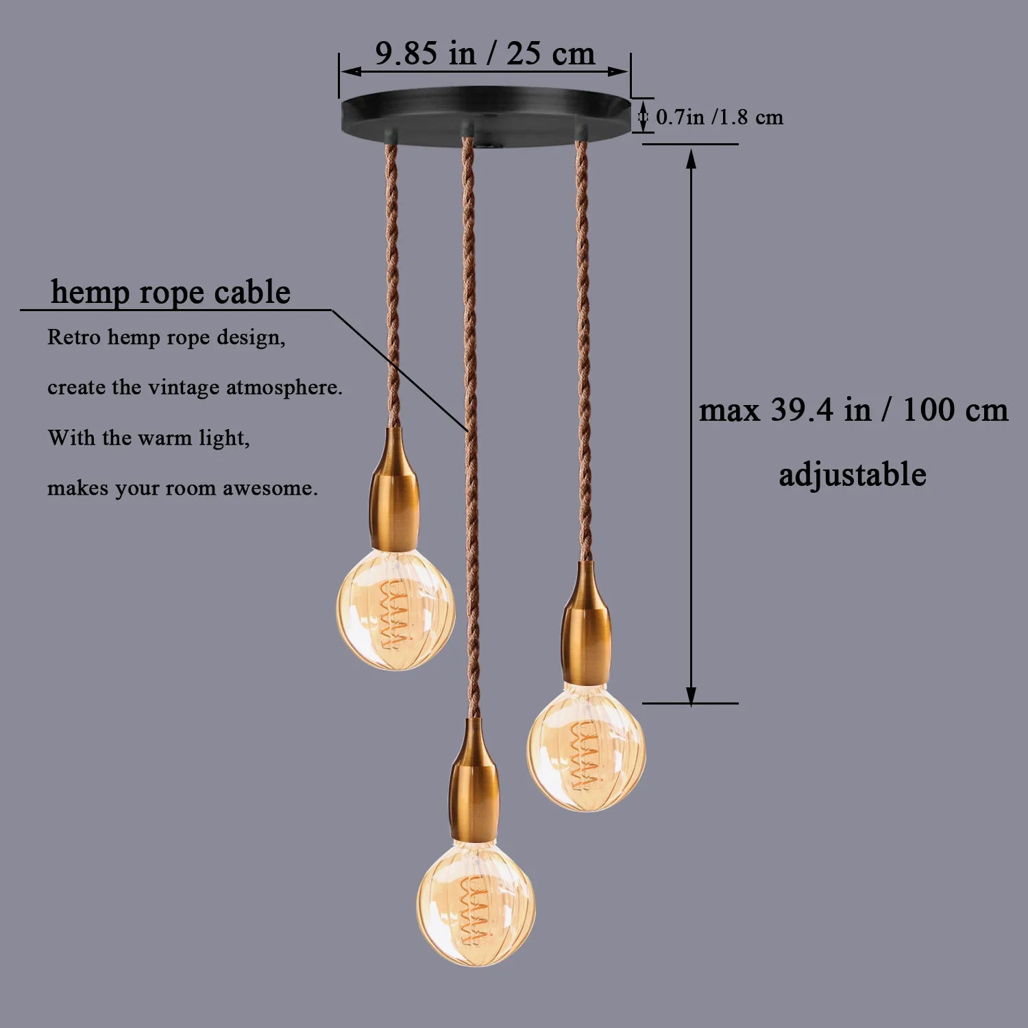 Suspension nordiques modernes Edison - vue 6 sur 15
