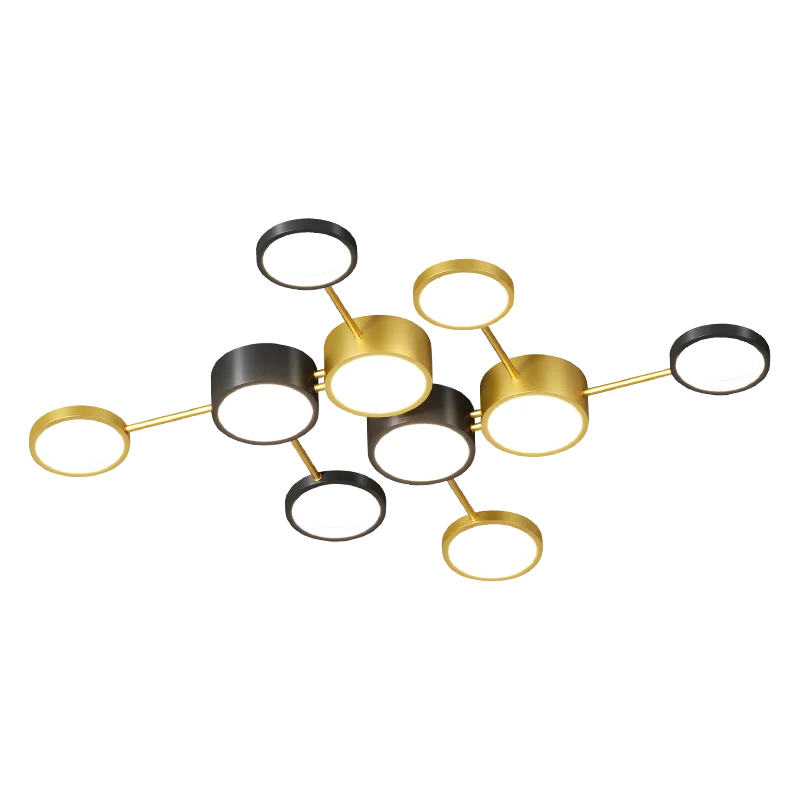 plafonnier led acrylique design moderne forme moléculaire décoratif - vue 7 sur 10