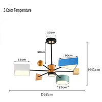 lustre bois moderne nordique salle manger chambre enfants